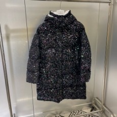 몽클레어 MONCLER 2021 SS 퀄팅 후드 펄 블랙 여성 패딩 커스텀급