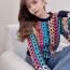 샤넬 CHANEL 2021 SS 캐릭터 로고 투톤 여성 니트 상의 커스텀급