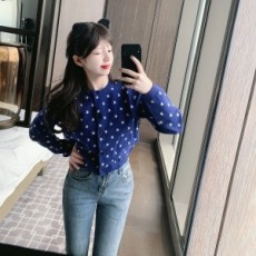 미우미우 MIUMIU 2021 SS 스타무늬 캐릭터 여성 니트 가디건 커스텀급