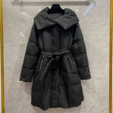 막스마라 MAXMARA 2021 SS 지퍼 포켓 벨트 블랙 여성 롱패딩 커스텀급