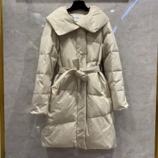 막스마라 MAXMARA 2021 SS 지퍼 포켓 벨트 아이보리 여성 롱패딩 커스텀급