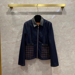 에르메스 HERMES 2021 SS 체크 포켓 데님 여성 반자켓 커스텀급