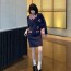 샤넬 CHANEL 2021 SS 체크 패치로고 니트 원피스 가디건 여성 세트 커스텀급