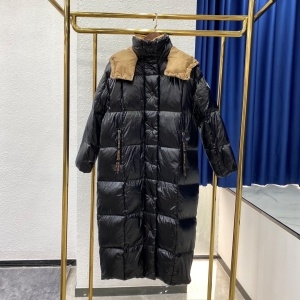 몽클레어 MONCLER 2021 SS 퀄팅 후드 끈로고 여성 롱패딩 커스텀급