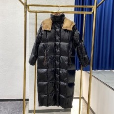 몽클레어 MONCLER 2021 SS 퀄팅 후드 끈로고 여성 롱패딩 커스텀급