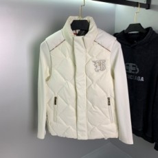 버버리 BURBERRY 2021 SS 투톤 패치로고 퀄팅 지퍼 아이보리 남성 패딩조끼 커스텀급