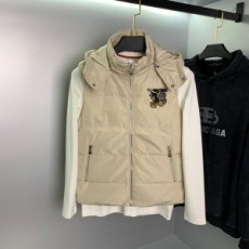 버버리 BURBERRY 2021 SS 투톤 패치로고 퀄팅 지퍼 베이지 남성 패딩조끼 커스텀급