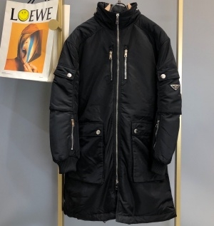 프라다 PRADA 2021 SS 삼각로고 포켓 지퍼 남성 롱패딩 미러급
