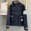 톰브라운 THOM BROWNE 2021 SS 스트라이프 포켓 후드 네이비 남성 패딩 커스텀급