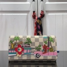 루이비통 LOUIS VUITTON 2021 SS 다미에 아주르 캐릭터 똑딱이 장지갑 N80497 커스텀급