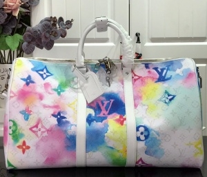 루이비통 LOUIS VUITTON 2021 SS 워터컬러 수채화 반둘리에 키폴 50 M45758 커스텀급