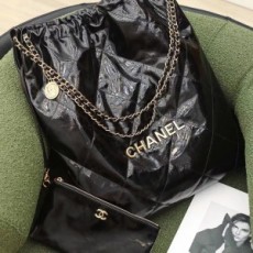 샤넬 CHANEL 2021 SS 빈티지 로고 라지 체인 숄더백 파우치포함 커스텀급