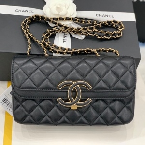 샤넬 CHANEL 2021 SS CC로고 올블랙 더블 플랩백 A57275 커스텀급