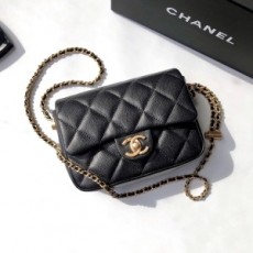 샤넬 CHANEL 2021 SS 마이 퍼펙트 캐비어 블랙 미니 플랩백 AS2855 커스텀급