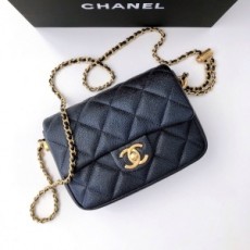 샤넬 CHANEL 2021 SS 마이 퍼펙트 캐비어 네이비 미니 플랩백 AS2855 커스텀급