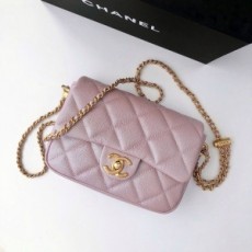 샤넬 CHANEL 2021 SS 마이 퍼펙트 캐비어 핑크 미니 플랩백 AS2855 커스텀급