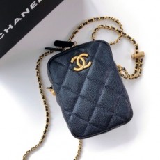 샤넬 CHANEL 2021 SS 마이 퍼펙트 캐비어 네이비 카메라 케이스백 AS2857 커스텀급