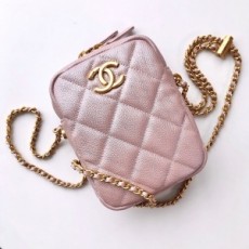 샤넬 CHANEL 2021 SS 마이 퍼펙트 캐비어 핑크 카메라 케이스백 AS2857 커스텀급