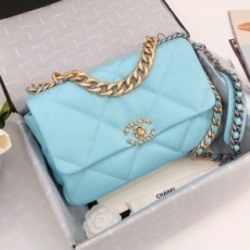 샤넬 CHANEL 2021 SS 19 플랩 메탈 체인 민트 제니백 AS1161 커스텀급