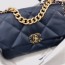 샤넬 CHANEL 2021 SS 19 플랩 메탈 체인 네이비 제니백 AS1161 커스텀급
