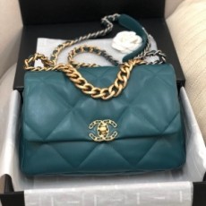 샤넬 CHANEL 2021 SS 19 플랩 메탈 체인 딥그린 제니백 AS1161 커스텀급