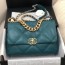 샤넬 CHANEL 2021 SS 19 플랩 메탈 체인 딥그린 제니백 AS1161 커스텀급