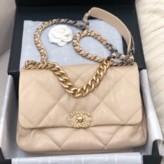 샤넬 CHANEL 2021 SS 19 플랩 메탈 체인 베이지 제니백 AS1161 커스텀급
