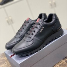프라다 PRADA 2021 SS 로고 띠로고 레더 남성 슈즈 커스텀급