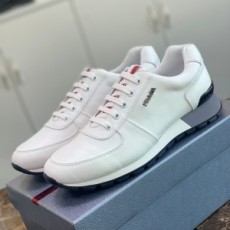 프라다 PRADA 2021 SS 금속로고 블랙텝 레더 남성 슈즈 커스텀급