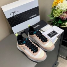 샤넬 CHANEL 2021 SS 캐릭터 투톤 스티치 화이트핑크 커플 슈즈 커스텀급