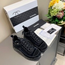 샤넬 CHANEL 2021 SS 캐릭터 투톤 스티치 올블랙 커플 슈즈 커스텀급