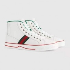 구찌 GUCCI 2021 SS 캐릭터 투톤 시마라인 화이트삼선 하이탑 커플 슈즈 커스텀급
