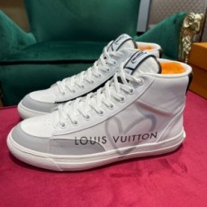 루이비통 LOUIS VUITTON 2021 SS 캐릭터 로고 화이트그레이 하이탑 커플 슈즈 커스텀급