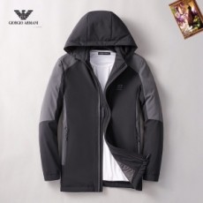 알마니 ARMANI 2021 SS 후드 포켓 투톤 남성 패딩 커스텀급