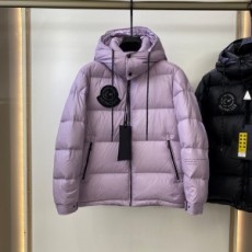 몽클레어 MONCLER 2021 SS 패치로고 후드 퀄팅 지퍼 보라 남성 패딩 커스텀급