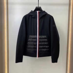 몽클레어 MONCLER 2021 SS 삼선 투톤 후드 로고 남성 패딩 커스텀급