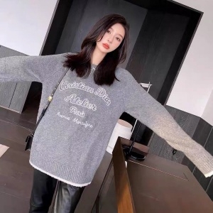 디올 DIOR 2021 SS 캐릭터 로고 여성 니트 상의 커스텀급
