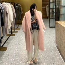 막스마라 MAXMARA 2021 SS 캐시미어 사쿠라핑크 여성 롱코트 커스텀급