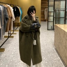 막스마라 MAXMARA 2021 SS 캐시미어 카키그린 여성 롱코트 커스텀급