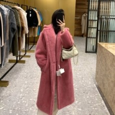 막스마라 MAXMARA 2021 SS 캐시미어 인디핑크 여성 롱코트 커스텀급