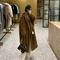 막스마라 MAXMARA 2021 SS 캐시미어 브라운 여성 롱코트 커스텀급