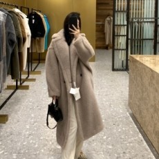 막스마라 MAXMARA 2021 SS 캐시미어 연그레이 여성 롱코트 커스텀급