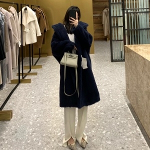막스마라 MAXMARA 2021 SS 캐시미어 네이비 여성 롱코트 커스텀급