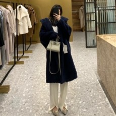 막스마라 MAXMARA 2021 SS 캐시미어 네이비 여성 롱코트 커스텀급