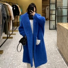 막스마라 MAXMARA 2021 SS 캐시미어 블루 여성 롱코트 커스텀급