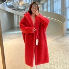막스마라 MAXMARA 2021 SS 캐시미어 산호레드 여성 롱코트 커스텀급