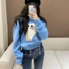 알레산드라리치 Alessandra Rich 2021 SS 캐릭터 로고 여성 니트 상의 커스텀급