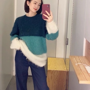 코스 COS 2021 SS 스트라이프 캐릭터 로고 여성 니트 상의 커스텀급