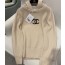 샤넬 CHANEL 2021 SS CC로고 자수 후드 베이지 여성 니트 상의 커스텀급