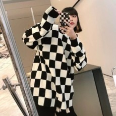겐조 KENZO 2021 SS 체크무늬 스티치 여성 니트 상의 커스텀급